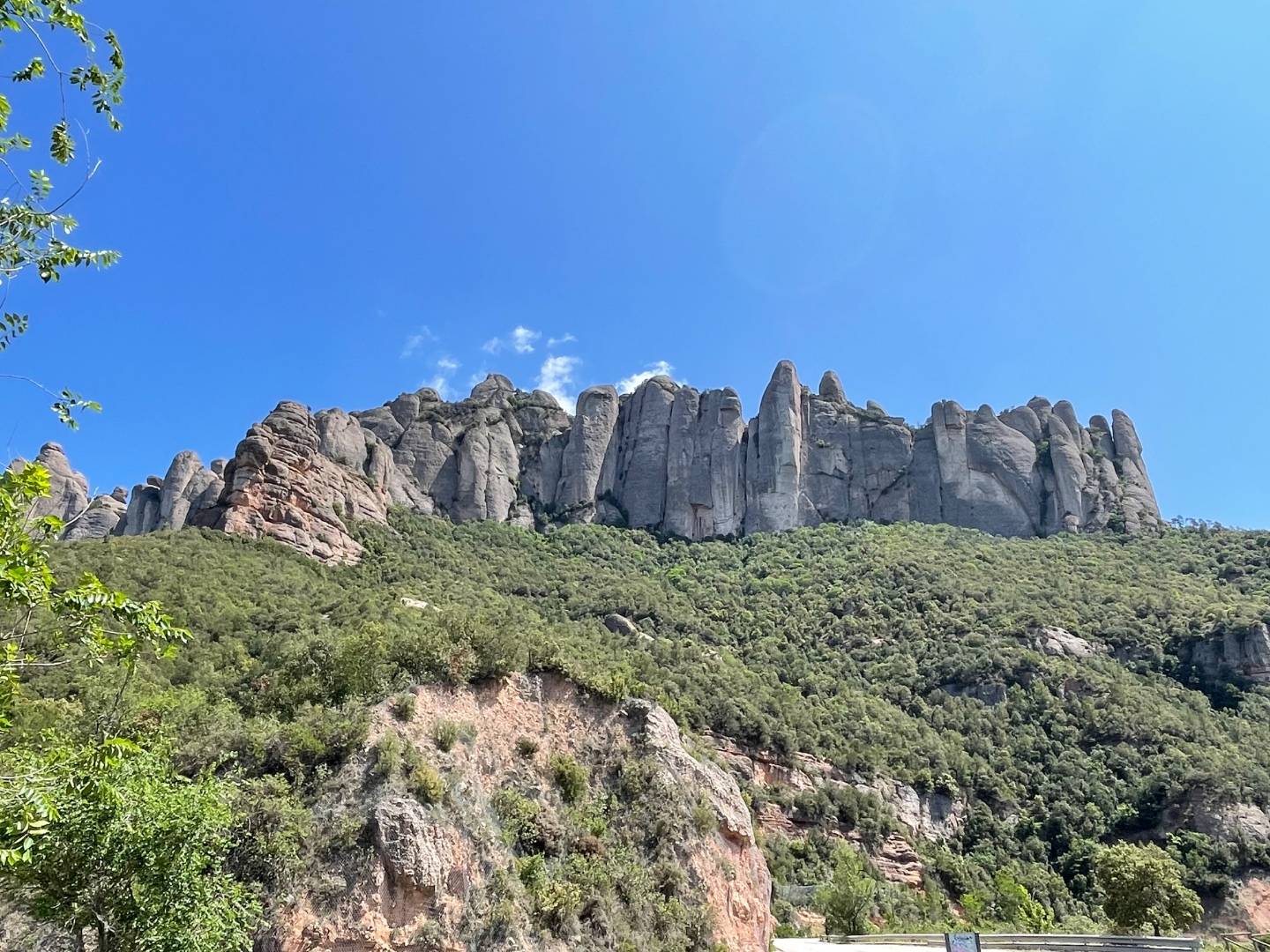 Montserrat massif from the approach road, Catalonia Spain